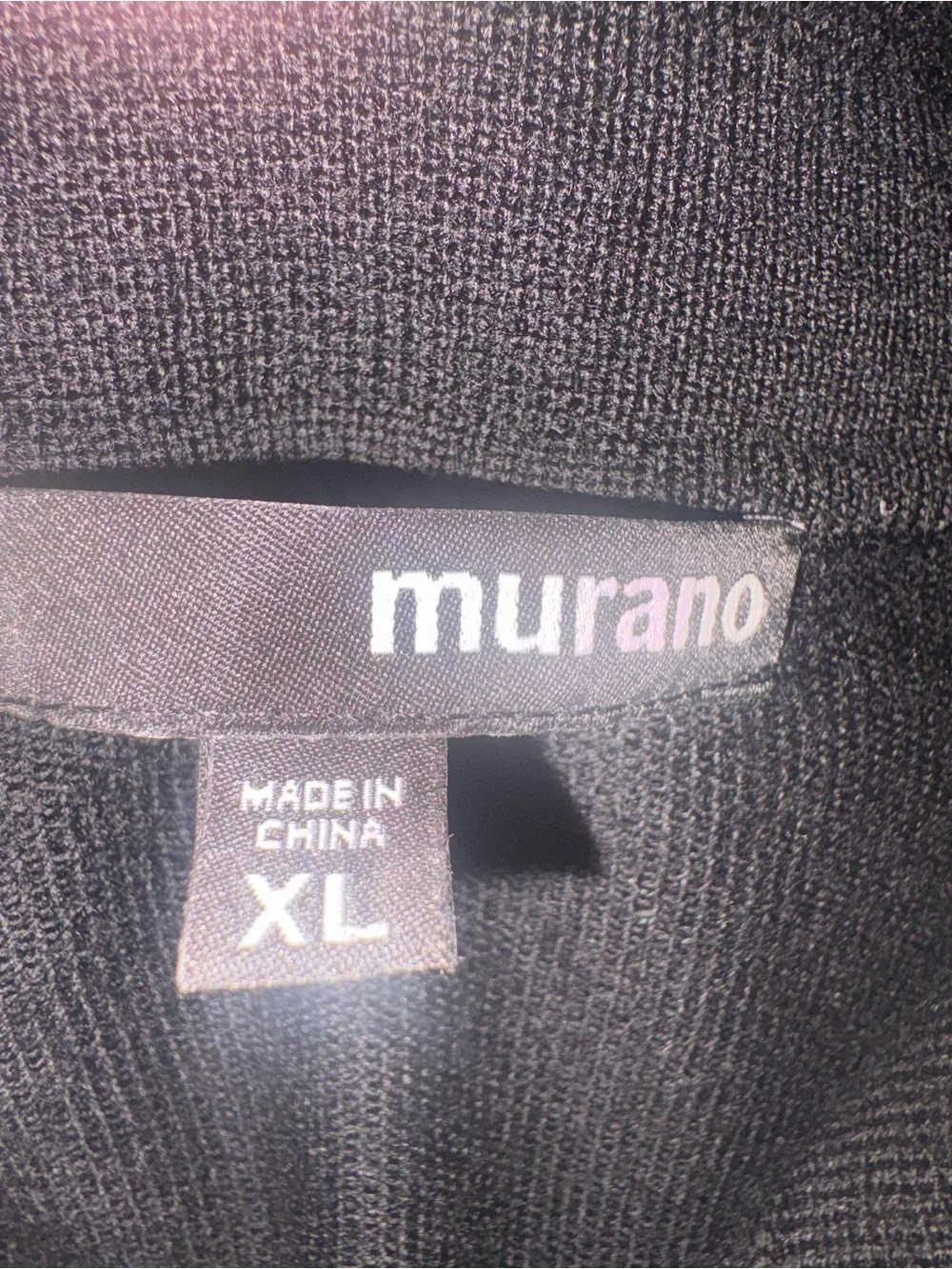 Murano Black Knit Polo Sweater